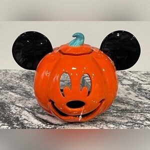 Disney Mickey Mouse pumpkin Jack O Lantern Tea light candle holder